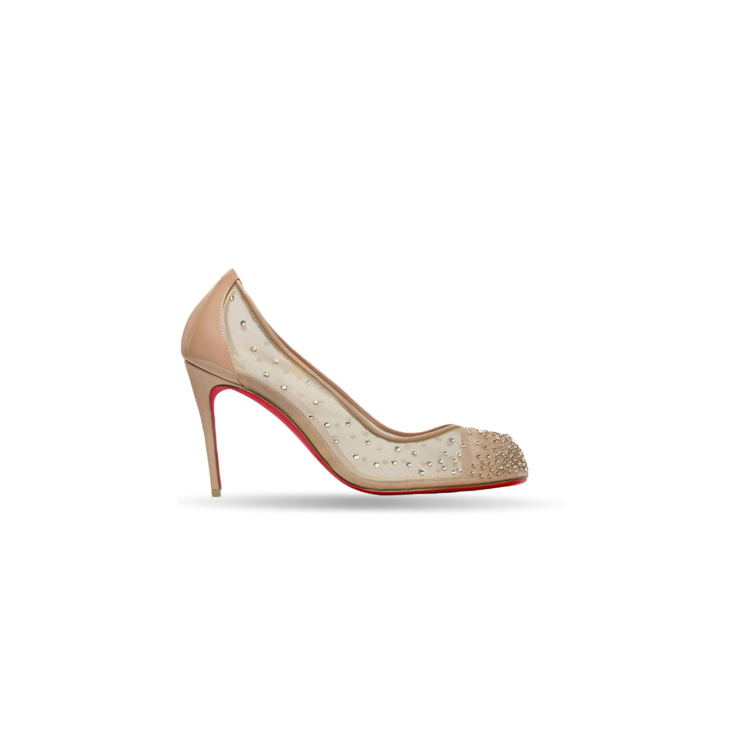 Chr1st1an louboutin calfskin slip-on round toe stiletto heels, 6.5cm, women''s nude color s39wl0170p7380hb021